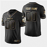 Customized Men's Nike Vikings Black Golden Edition Vapor Untouchable Limited Jersey,baseball caps,new era cap wholesale,wholesale hats